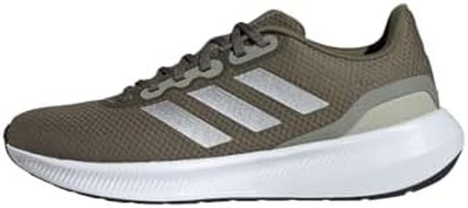 adidas Men's Performance Runfalcon 3.0 Running Shoes, Olive Strata/Silver Metallic/Putty Grey, US 7.5