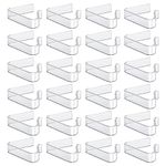 PEUTIER 24pcs Plastic Tablecloth Clips, Clear Tablecloth Holder Windproof Picnic Table Cloth Clamps Table Cover Clamps for Home Wedding Party Indoor Outdoor Camping (Small)