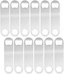 Juvale 12 Pack Stainless Steel Flat Bottle Opener, Bulk Set for Bartender, Bar Supplies for Restaurant (4.8 x 1.2 In)