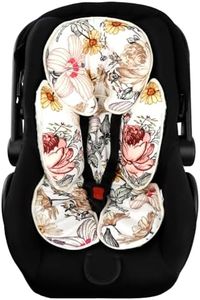 HNHUAMING Floral Baby Car Seat Head and Body Support,2-in-1 Reversible CarSeat Insert,Soft Cushion for Stroller, Swing, Bouncer, Vintage Flowers