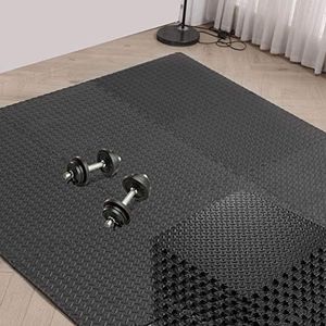 Centra Exercise Foam Mats,12PCS High Density EVA Interlocking Mat Set,Gym Mat, Sports Mat, Training Mat, Home Fitness,Non-Slip Mat for Kids,60 X 60 cm