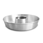 Aluminum Ring Cake Pan (9.5 in) - Ring Mold Pan - Tube Pan for Baking Pound Cake - Donut Cake Pan - Fluted Tube Pan - Flan Mold - Flan Pan - Flan Cake Pan - Chiffon Cake Pan - Bundt Cake Pan