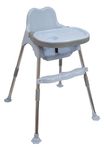 Esquire Spotty Baby Dining Chair with Footrest, Paw Legs and Slide in Table with Additional Tray- L Blue