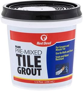 Red Devil 042260 Pre-Mixed Tile Grout, 1/2 Pint, Black, (Pack of 1)