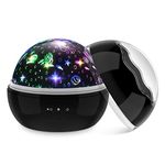 Night Light for Kids,ROKO Room Lamp for Kids Gifts for 2-12 Year Old Girls Toys for 2-12 Year Old Boys Sleep Toys Ocean Projector for Kids (Black)