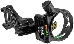 TRUGLO Storm 0.019 TFO 5 Pin Ambidextrous Black Bow Sight with Rheostat Light (TG3015B)