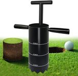 Peledic Portable Golf Hole Cutter with Detachable Handle, Stainless Steel Hole Digger, USGA Standard 2 Inch 4 Inch & 6 Inch, for Backyard, Lawn, Garden, Outdoor Putting Green Practice