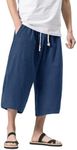 MAGNIVIT Men's Cotton Loose Joggers Casual Lounge Pajama Gym Workout Yoga Pants Blue 38