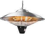 Smartflame Vienna Hanging Patio Heater SFPH-219 | Infrared 3000W Electric Ceiling Heater | 3 Heat Settings,Waterproof | Perfect for Balcony, Garden, Café & Indoor Use | 1-Year Warranty