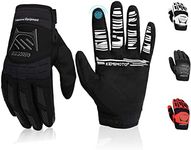 KEMIMOTO Dirt Bike Gloves Motocross Gloves ATV Motorcycle Gloves for Men Women Youth Off-Road Gloves Riding Gloves Touch-Screen Breathable Mountain Bike Racing Gloves for BMX MTB MX,XL,Black