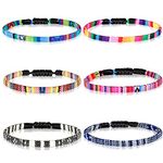 6 Pieces Bohemia Surfer Bracelet Woven Bracelets Ankle Bracelet Adjustable Braided Bracelets for Women Christmas Gift(Stylish Style)