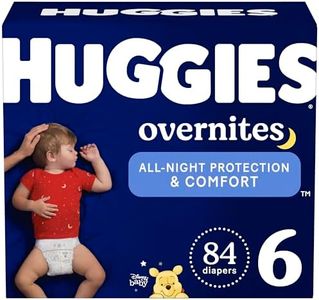 Huggies Size 6 Overnites Baby Diapers: Overnight Diapers, Size 6 (35+ lbs), 84 Ct (2 Packs of 42)