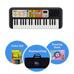 Yamaha PSS-F30 Portable Keyboard With Promotional Value Pack Includes Blueberry Bag, Drawing Book, Wax Crayons (Battery and USB powered)