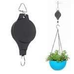 2PCS Plant Hook Pulley Retractable Plant Hanger Adjustable Easy Reach Plant Hanging Hook for Garden Pots and Birds Feeder Indoor Outdoor Decoration