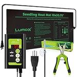 Lumo-X Seedling Heat Mat 10''x20.75'' Combo Toolkit with Digital Thermostat Controller 40-108℉ 1000W, Waterproof Heating Pad for Indoor Greenhouse Incubator, Seed Germination, Fermentation