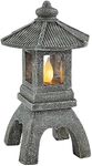 VP Home Pagoda Garden Statues Outdoor, Solar Powered Statue Japanese Garden Decor, Outdoor Zen Garden Lantern, Flickering LED Garden Light (Tranquil Pagoda)