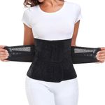 Postpartum Belly Wrap Waist Cincher – C Section Recovery Belt, Post Partum Women Belly Belt, Abdominal Binder After Pregnancy Postpartum Belly Band After Birth Brace (Black, XL)