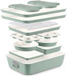 Country Kitchen Nonstick Stackable Bakeware Set - Deluxe Heavy Duty, Durable, Easy Release Baking Set, Sage, 13 Pcs with Handles