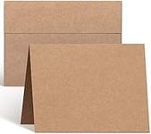 Blank Cards and Envelopes 100 Pack, Ohuhu 4 x 6 Heavyweight Kraft Paper Folded Cardstock and A6 Envelopes for DIY Cards, Wedding, Birthday, Invitations, Thank You Cards & All Occasion