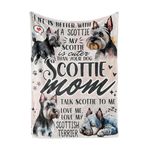 Huglanket Scottish Terrier Gifts, Dog Mom Gifts for Women, Throw Blanket for All Seasons, Scottie Mom