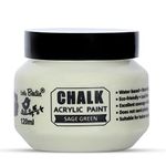 Little Birdie Home Décor Chalk Paint Sage Green 120ml|Chalk Paint for Wood Furniture, Wall, Home Decor, Glass, Matte Acrylic Chalk Paint