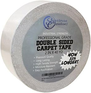 Sugarman Creations Strongest Double Sided Carpet Tape-[2-Inch-by-40-Yard,120 feet!-2X More!]- 5 Stars Professional Grade,Industrial Strength,Heavy Duty Rug Rated Carpet Underlayment Adhesive