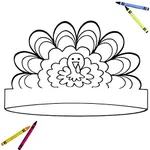 Tiny Expressions Color Your Own Turkey Crowns | Thanksgiving Coloring Headbands | 12 Count | Kids Thankful School and Holiday Craft Activity