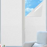 Wisomhome Blackout Window Film in White 100% Blocking The Light Privacy Window Film Static Cling Glue Free Anti-UV Opaque Film Darkening Room for Baby Nursery Window.White,17.5"X78.7"(44.5X200cm)