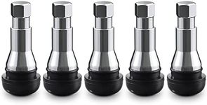 CKAuto TR413AC Chrome Rubber Snap-in Tire Valve Stems (5 Pack)