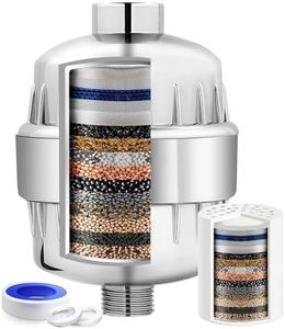 20 Stage Shower Head Filter, High Output Shower Filter for Hard Water, Removes Chlorine Fluoride Heavy Metal Sediments Reduces Dry Itchy Skin, Dandruff