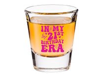 Glassicle 21st Birthday Shot Glass - In My 21st Birthday Era - Funny Birthday Gifts For Him Or Her - 21st Bday Decorations For Men, Women, daughter, Sister, Best Friend, Co-Worker - Twenty One