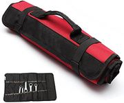 Yosoo Multi-Purpose 22-Pocket Reel Rolling Tool Bag Plier Screwdriver Spanner Carry Case Pouch Bag (Red)