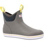 Xtratuf Men's 6 Ankle Deck Boot Grey/Yellow Ankle Boot, Size 12