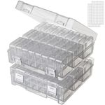 Diamond Painting Storage Containers, 24 Slots Diamond Bead Storage Containers, Bead Organizer Case Diamond Box Bead Box Organizer Diamond Painting Accessories for Jewelry Beads Rhinestones (2 Pack)