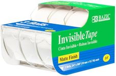 BAZIC Invisible Tape w/Dispenser 3/4" X 500", Matte Finish Stationery Tapes Rolls, for Arts Craft Photo Gift Wrapping, (3/Pack), 1-Pack