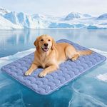 APPKER Cooling Mat for Large Dogs, 70 x 100cm Thick & Durable Dog Cooling Mat, Q-MAX>0.45, Double-sided Cooling Pet Pad, Washable Portable Dog Cooling Mat for Couch, Crate & Car - L