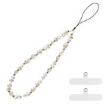 pcgaga Designed Pearl Beaded Phone Charm, Mobile Phone Wrist Strap, Handmade Phone Bracelet Straps, Anti-Lost Lanyard Wrist Chain for Airpods Women Girls Gift, Cell Phone Accessories, Keychain etc.