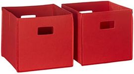 RiverRidge 02-010 2-Piece Folding Storage Bin, Red