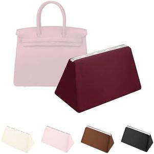 KINGS IN BAG Purse Pillow for Birkin 40, Smooth Satin Fabric & Memory Foam Inner, Durable & Lightweight Structure Support (Rouge H, BK40)