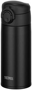 (Dishwasher Safe Model) Thermos Water Bottle, Vacuum Insulated Mobile Mug, 11.8 fl oz (350 ml), Black, 11.8 fl oz (350 ml), Dishwasher Safe, One-Touch Open, Stainless Steel, Bottle Hot or Cold