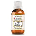 Greenwood Essential Pure Clary Sage Essential Oil (Salvia sclarea) Steam Distilled 15ml