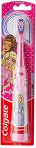 Colgate Kids Extra Soft Bristles Barbie Battery Powered Toothbrush With Tongue Cleaner 1 Pc. (Pink), semi automatic