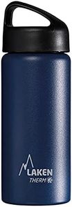 Laken TA5A Thermo Classic Vacuum Insulated Stainless Steel Water Bottle Wide Mouth-500-Milliliter/17 Ounce, Blue