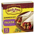 Old El Paso Fajita Dinner Kit, Box Includes 12 Soft Tortillas, Fajita Sauce and Fajita Seasoning Mix, Ready in 20 Minutes, 400 Grams Package