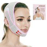 Double Chin Reducer, Jaw Eliminator V Line Lifting Mask with Chin Strap for Women -Face Lift, Prevent Sagging, V Shaped Slimmer - Innovative Lifting Tech