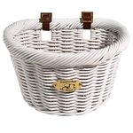 Nantucket Bicycle Basket Co. Cruiser Adult D-Shape Basket, White