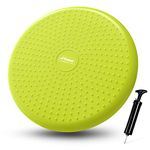 Trideer Trideer Inflated Stability Wobble Cushion with Pump, Extra Thick Core Balance Disc, Kids Wiggle Seat, Sensory Cushion for Elementary School Chair (Office & Home & Classroom) (34cm Yellow G