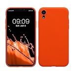 kwmobile Case Compatible with Apple iPhone XR Case - Soft Slim Protective TPU Silicone Cover - Neon Orange