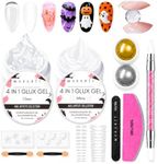 Makartt 3D Gel Nail Art for Nails Starter Kit: 4-in-1 Glux Gel Kit
