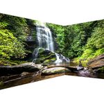 murando - Photo Wallpaper Waterfall 539x250 cm / 212" x 98" - Peel and Stick Self-Adhesive Corner Foil Print Wall Mural Wallpaper Modern - Nature Forest Green Rocks Landscape c-B-0473-a-a